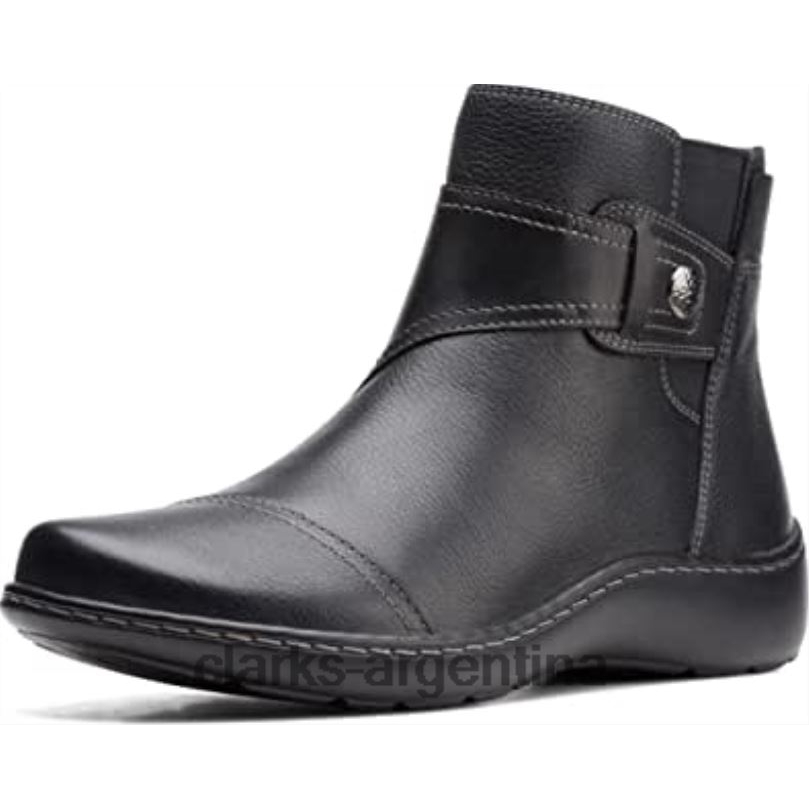 Clarks mujer 2FZPZ1682 Botines clarks mujer cora tropic piel metalizada negro piel cuero negro