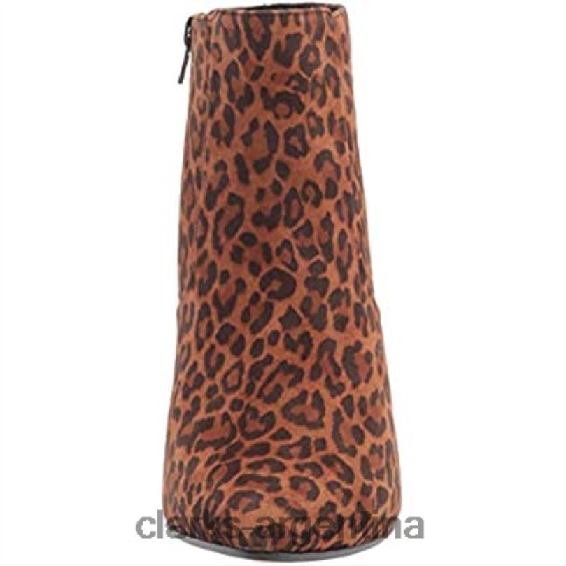 Clarks mujer 2FZPZ2620 Botines illeana petal de ante de leopardo color tostado oscuro para mujer clarks