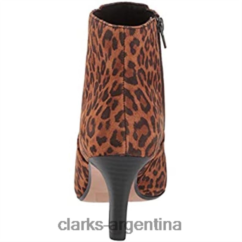 Clarks mujer 2FZPZ2620 Botines illeana petal de ante de leopardo color tostado oscuro para mujer clarks