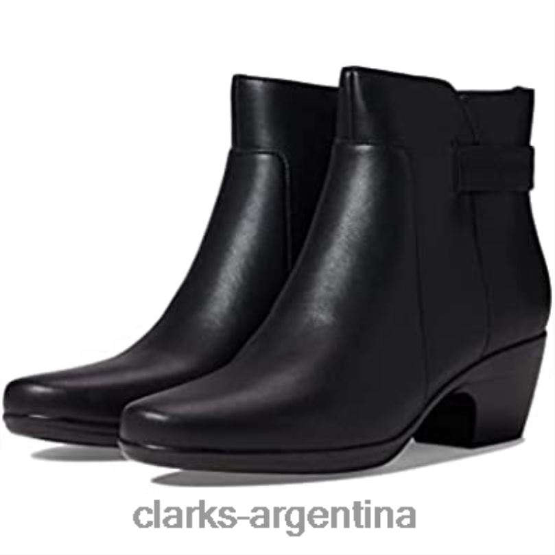 Clarks mujer 2FZPZ2828 Botín mujer Emily Holly de piel negra clarks cuero negro