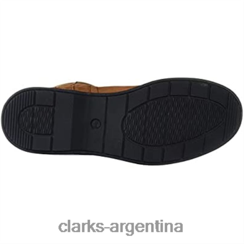 Clarks mujer 2FZPZ2977 Botines clarks un elda de ante color canela oscuro para mujer gamuza bronceada oscura