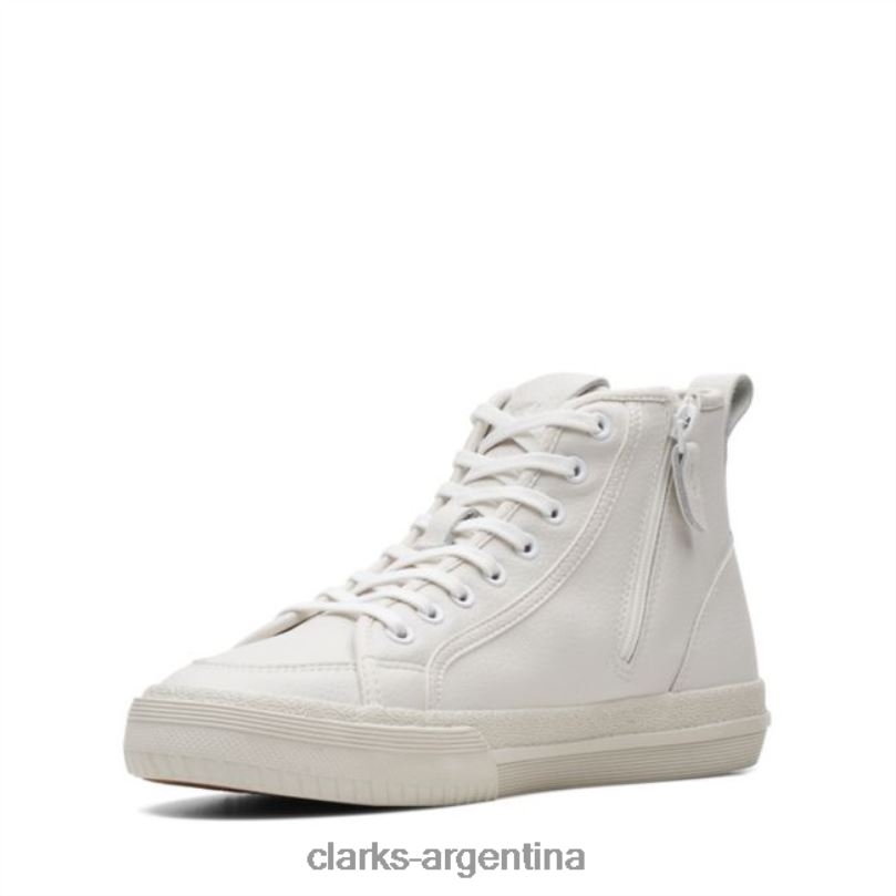 Clarks mujer 2FZPZ5345 clarks cuero blanco roxby hi cuero blanco cuero blanco