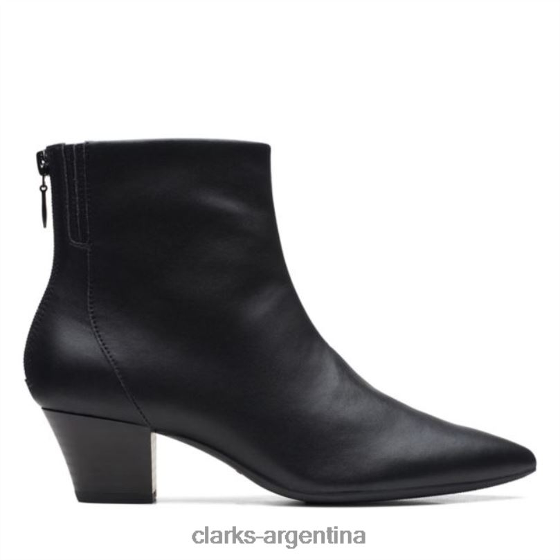 Clarks mujer 2FZPZ6004 bota teresa de cuero negro clarks de cuero negro cuero negro