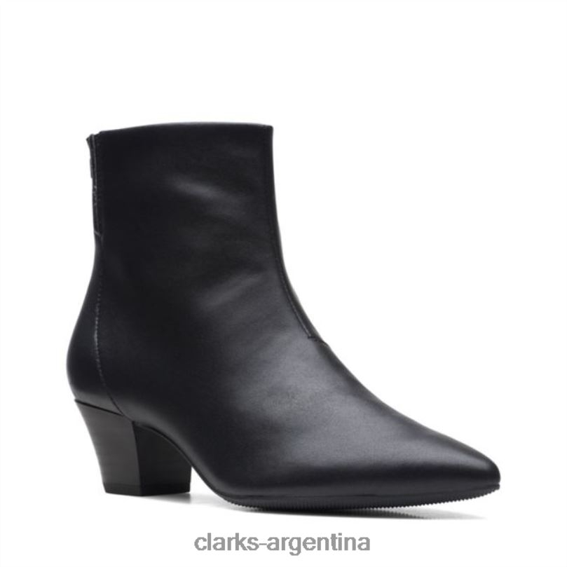 Clarks mujer 2FZPZ6004 bota teresa de cuero negro clarks de cuero negro cuero negro