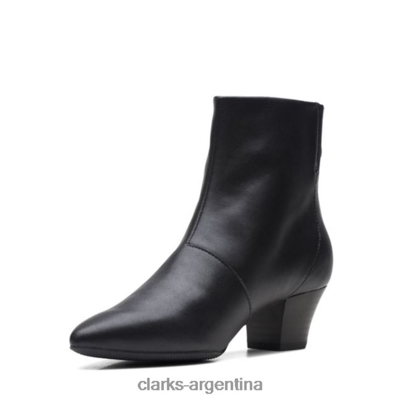 Clarks mujer 2FZPZ6004 bota teresa de cuero negro clarks de cuero negro cuero negro