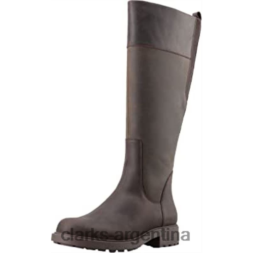 Clarks mujer 2FZPZ489 Botas hasta la rodilla de mujer con forro cálido orinoco2 hi marrón oscuro de Clarks marron oscuro