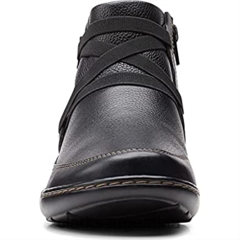 Clarks mujer 2FZPZ1219 Bota Clarks Mujer Cora Blossom de piel negra. cuero negro