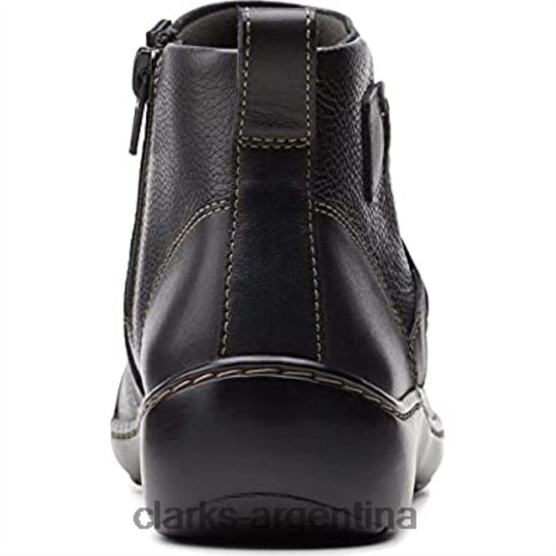 Clarks mujer 2FZPZ1219 Bota Clarks Mujer Cora Blossom de piel negra. cuero negro