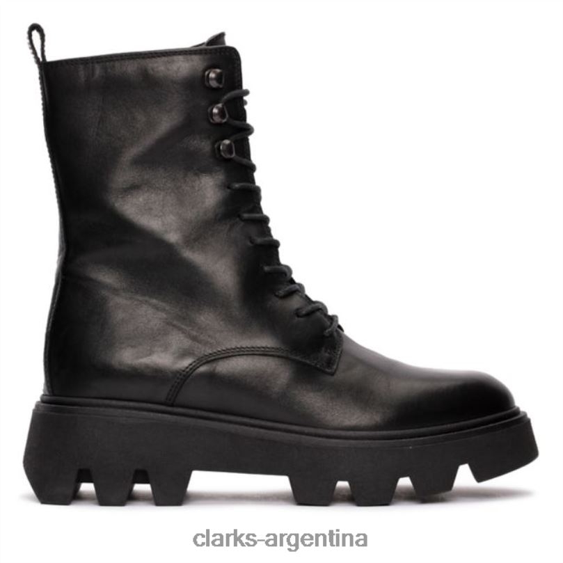 Clarks mujer 2FZPZ5260 motivo de cuero negro 20 encaje clarks de cuero negro cuero negro