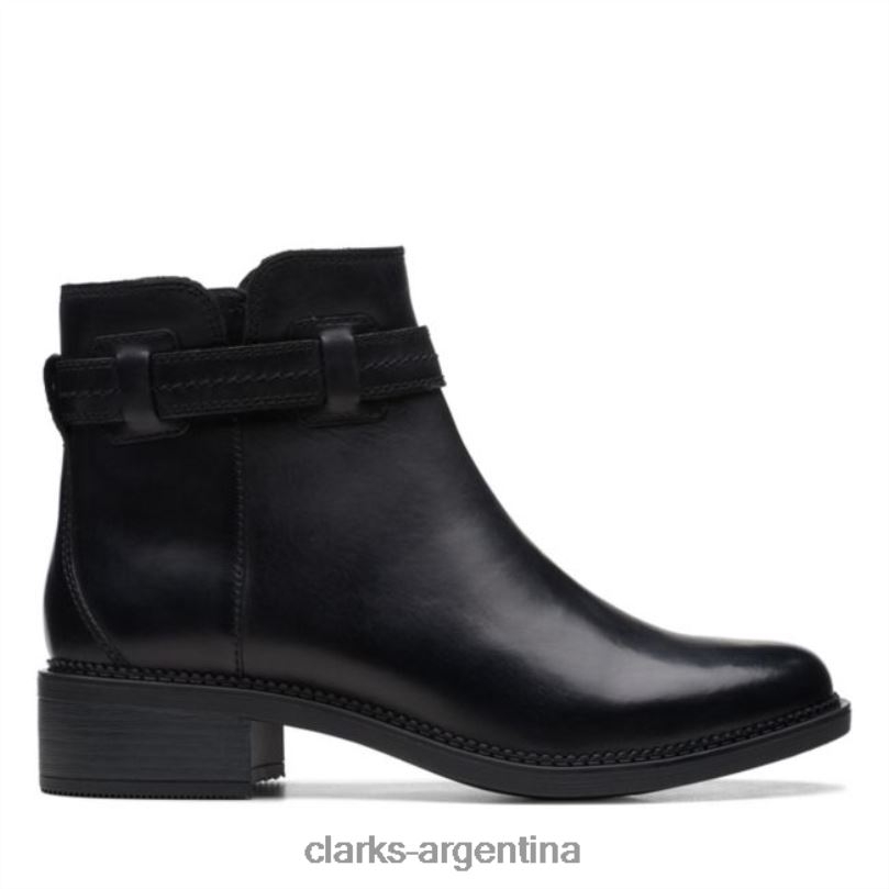 Clarks mujer 2FZPZ5988 cuero negro maye facilidad clarks de cuero negro cuero negro