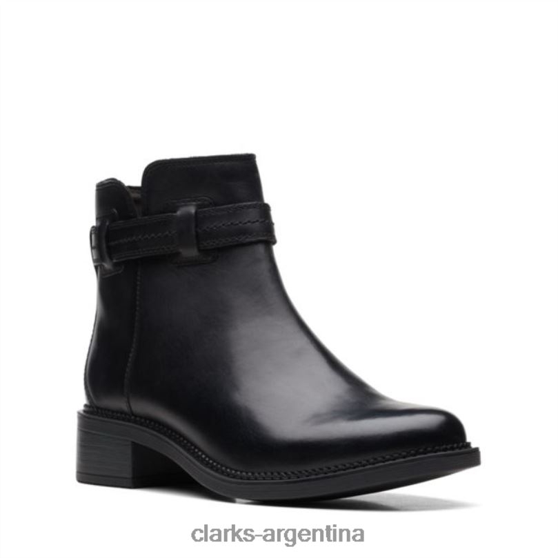 Clarks mujer 2FZPZ5988 cuero negro maye facilidad clarks de cuero negro cuero negro