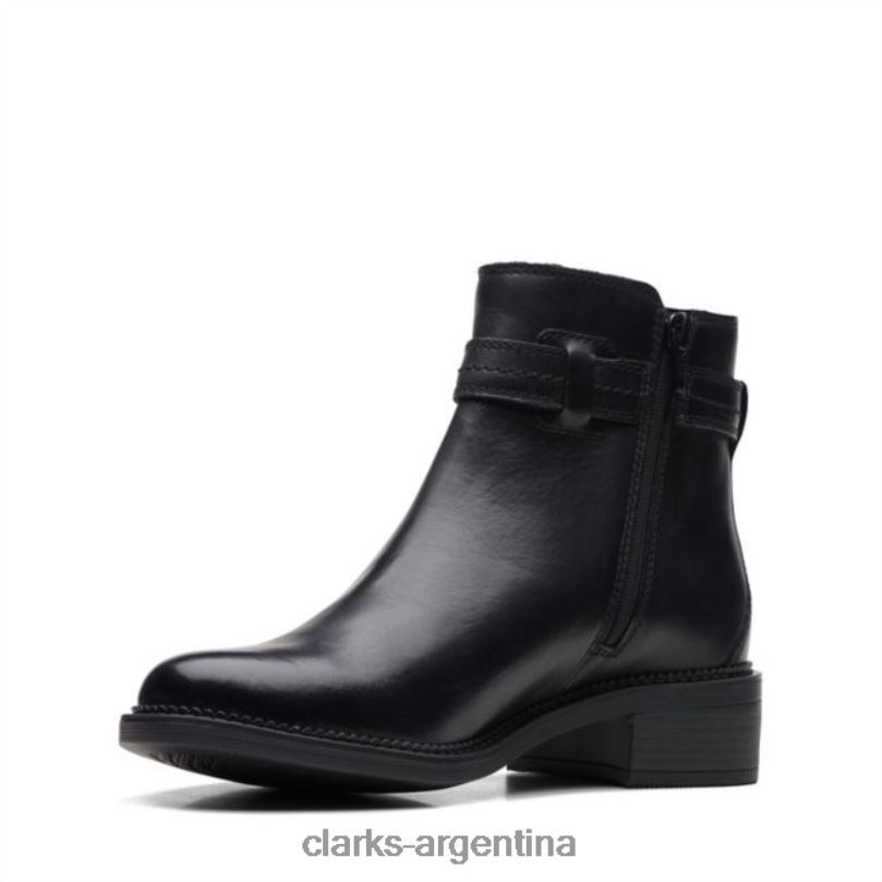 Clarks mujer 2FZPZ5988 cuero negro maye facilidad clarks de cuero negro cuero negro
