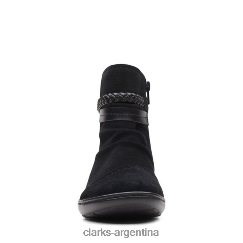 Clarks mujer 2FZPZ6476 bota trenzada cora de ante negro clarks de ante negro ante negro