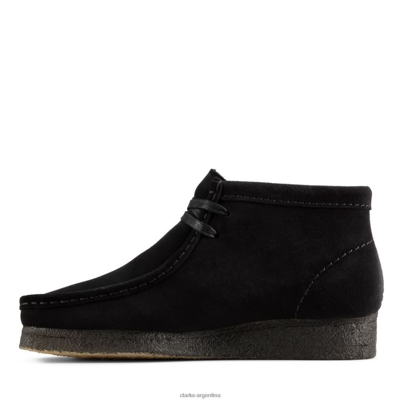Clarks mujer 2FZPZ3016 bota clarks wallabee de ante negro ante negro