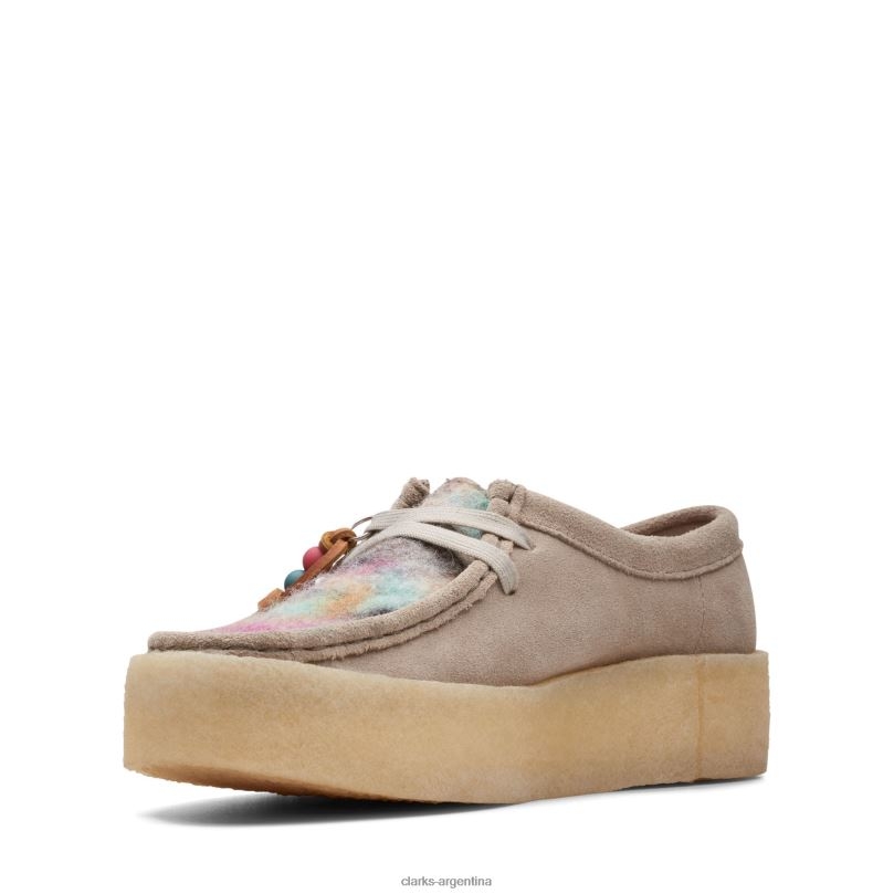 Clarks mujer 2FZPZ3065 Taza clarks combi wallabee gris combinado gris