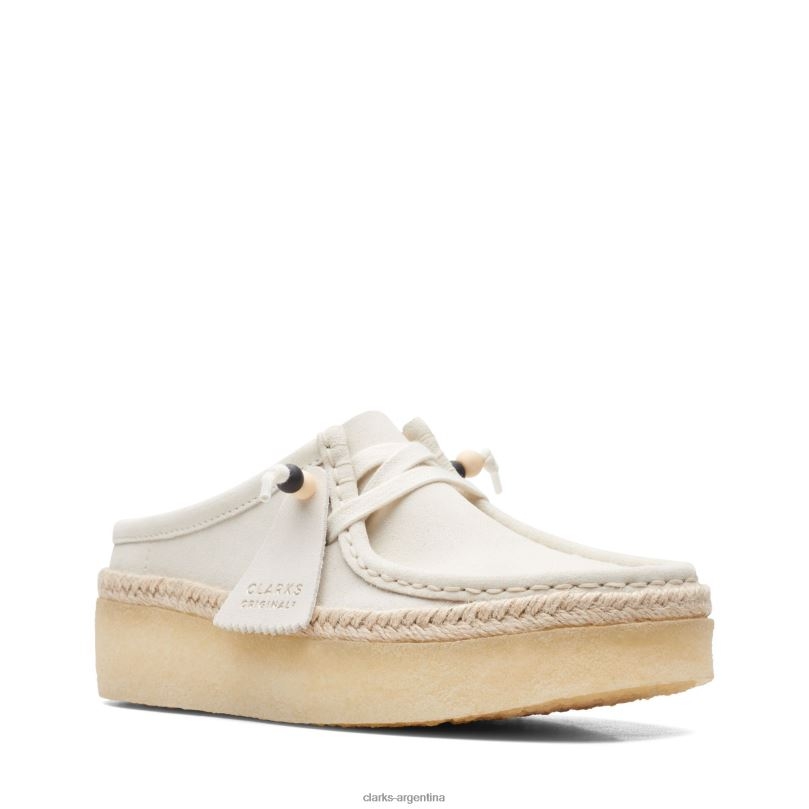 Clarks mujer 2FZPZ3290 clarks wallabee cup lo ante blanco gamuza blanca
