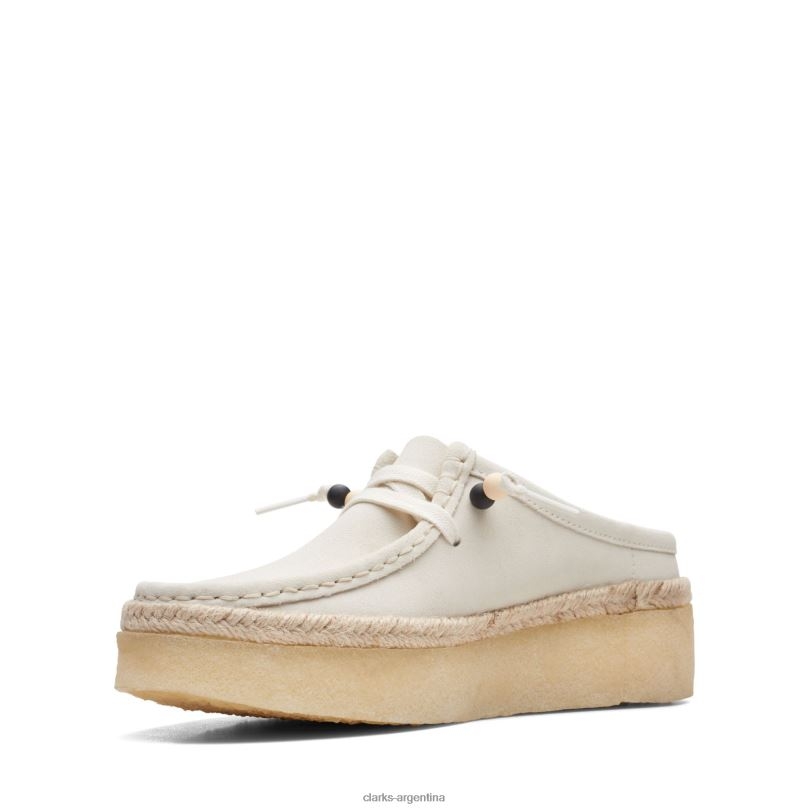 Clarks mujer 2FZPZ3290 clarks wallabee cup lo ante blanco gamuza blanca