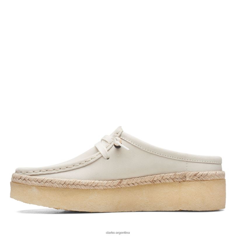 Clarks mujer 2FZPZ3290 clarks wallabee cup lo ante blanco gamuza blanca