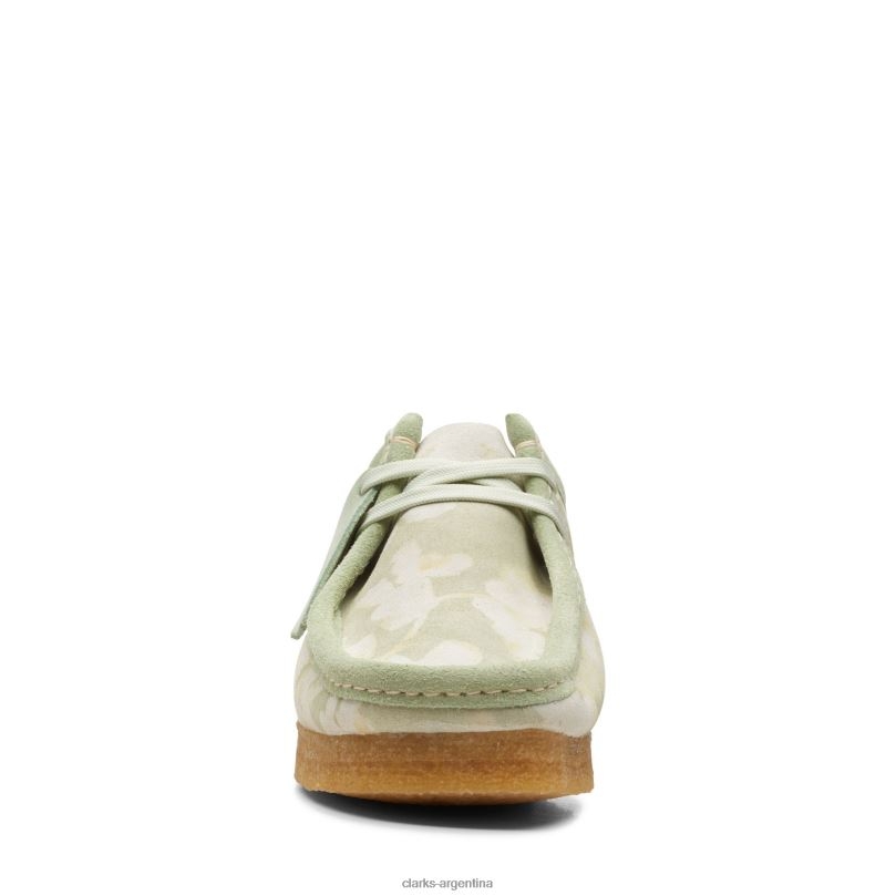 Clarks mujer 2FZPZ3343 wallabee clarks verde floral flores verdes