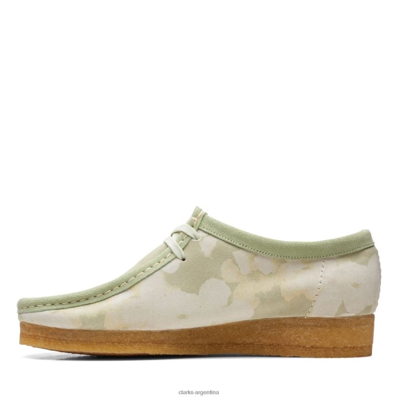 Clarks mujer 2FZPZ3343 wallabee clarks verde floral flores verdes