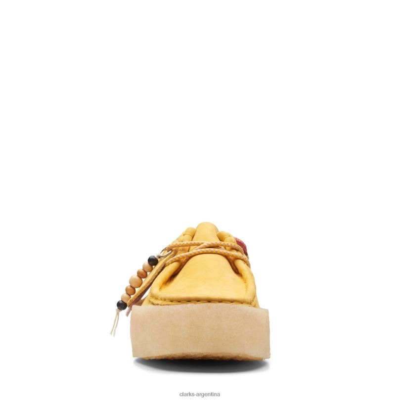 Clarks mujer 2FZPZ3379 taza clarks wallabee de nubuck amarillo bajo nubuck amarillo