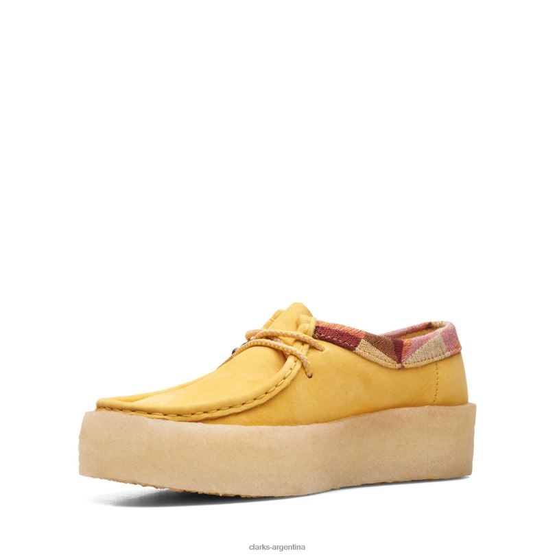 Clarks mujer 2FZPZ3379 taza clarks wallabee de nubuck amarillo bajo nubuck amarillo