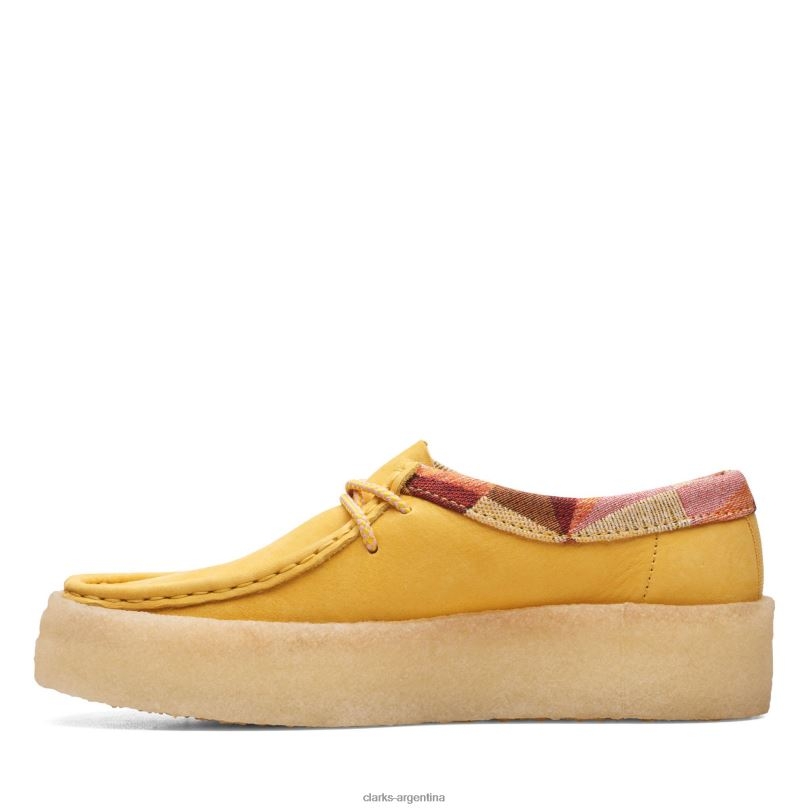 Clarks mujer 2FZPZ3379 taza clarks wallabee de nubuck amarillo bajo nubuck amarillo