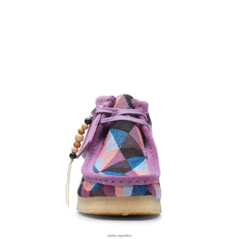 Clarks mujer 2FZPZ3391 bota wallabee clarks combi morado combinación morada
