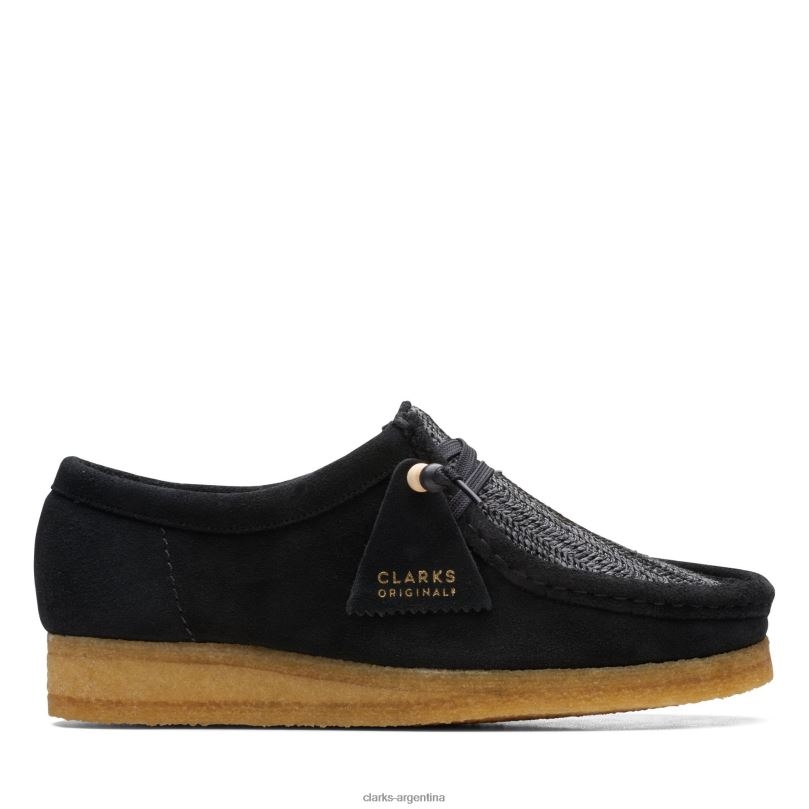 Clarks mujer 2FZPZ3412 clarks wallabee rafia negra rafia negra
