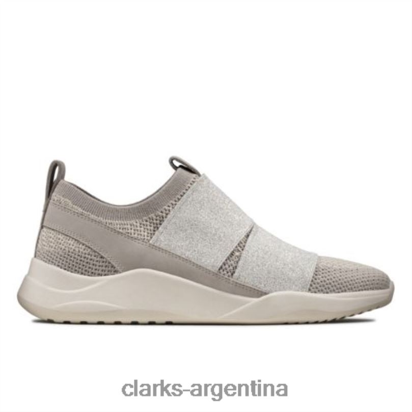 Clarks mujer 2FZPZ4296 clarks de plata tamizar slip plata