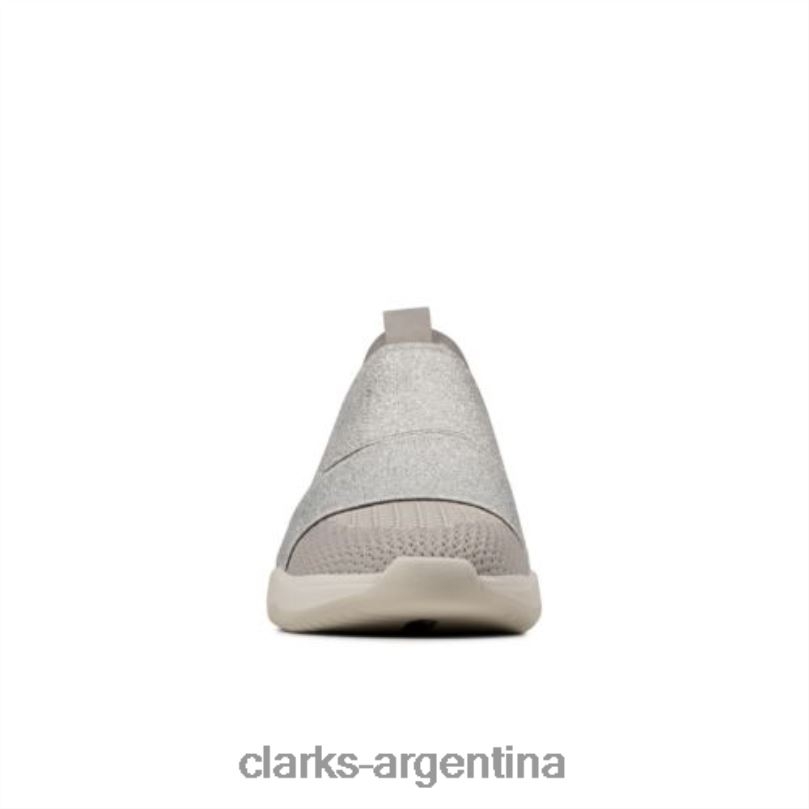 Clarks mujer 2FZPZ4296 clarks de plata tamizar slip plata
