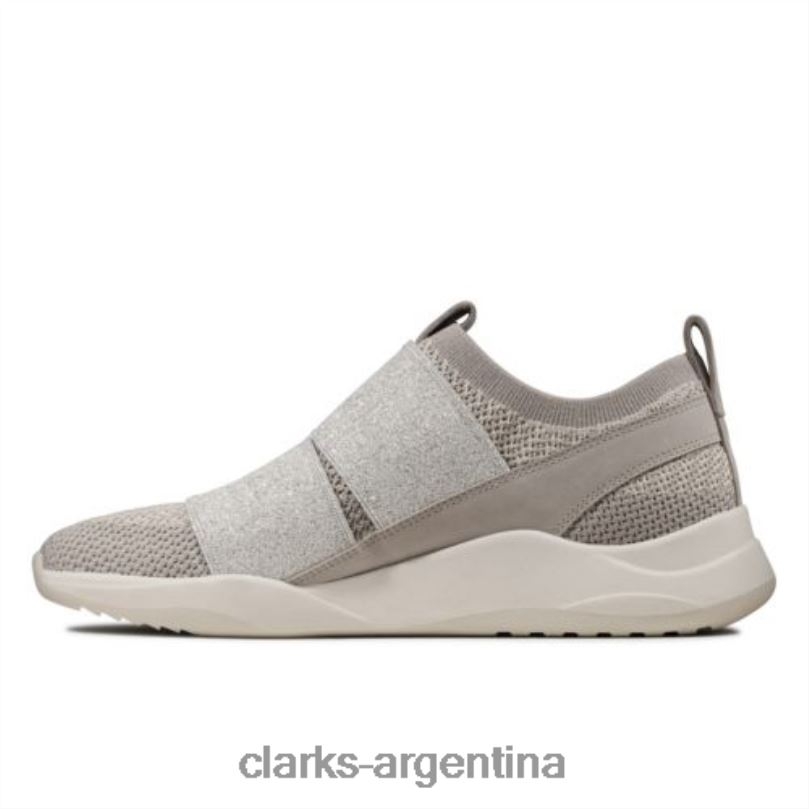 Clarks mujer 2FZPZ4296 clarks de plata tamizar slip plata