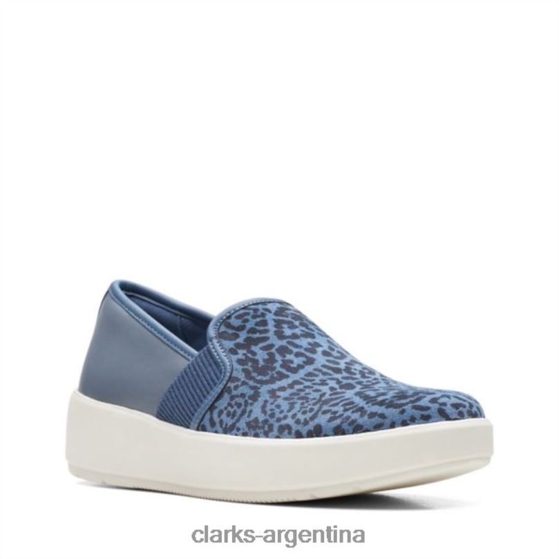 Clarks mujer 2FZPZ6227 azul gris clarks layton pétalo azul gris gris azulado