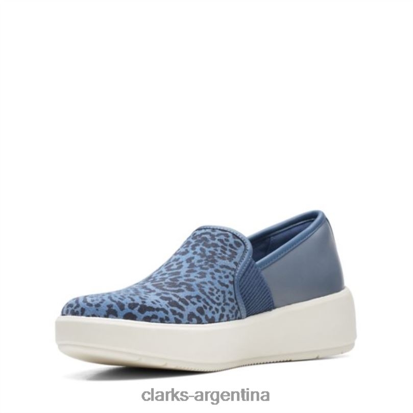 Clarks mujer 2FZPZ6227 azul gris clarks layton pétalo azul gris gris azulado