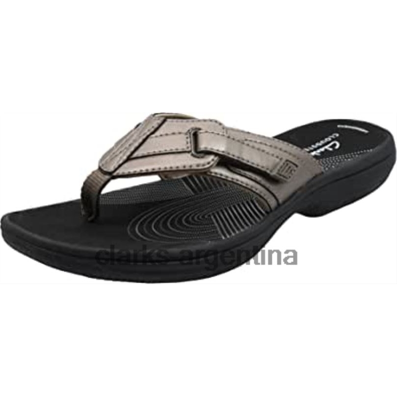 Clarks mujer 2FZPZ1562 Chanclas Clarks Brinkley Jazz para mujer peltre negro peltre negro