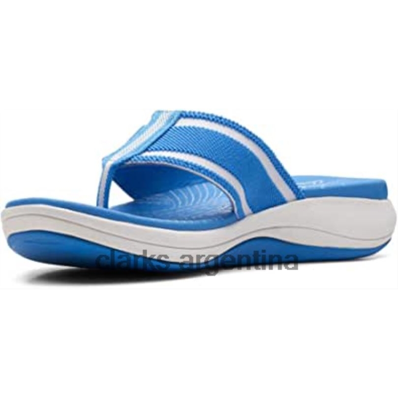 Clarks mujer 2FZPZ245 chanclas mira palm mujer clarks azul combi textil textil combinado azul