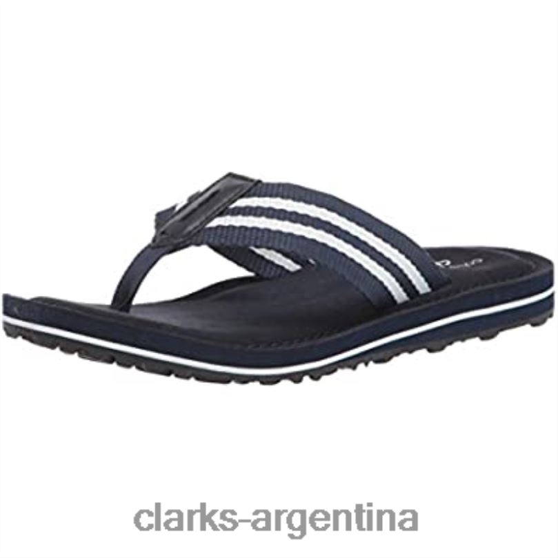 Clarks mujer 2FZPZ344 Chanclas clarks fenner sunset de textil azul marino textil azul marino