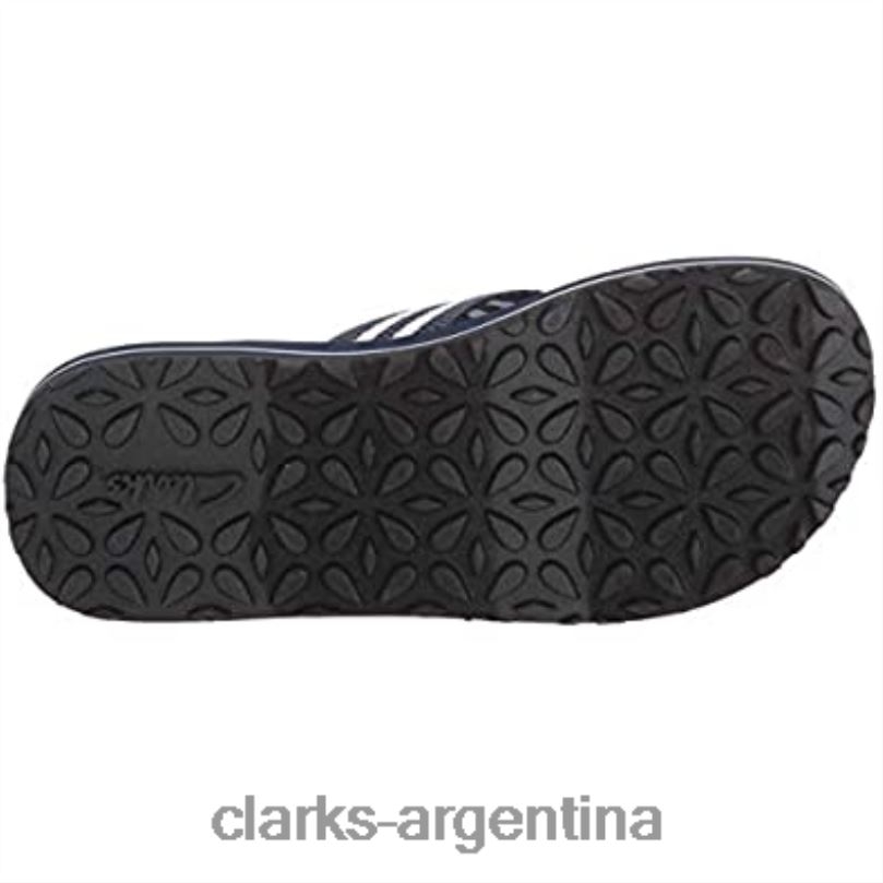 Clarks mujer 2FZPZ344 Chanclas clarks fenner sunset de textil azul marino textil azul marino