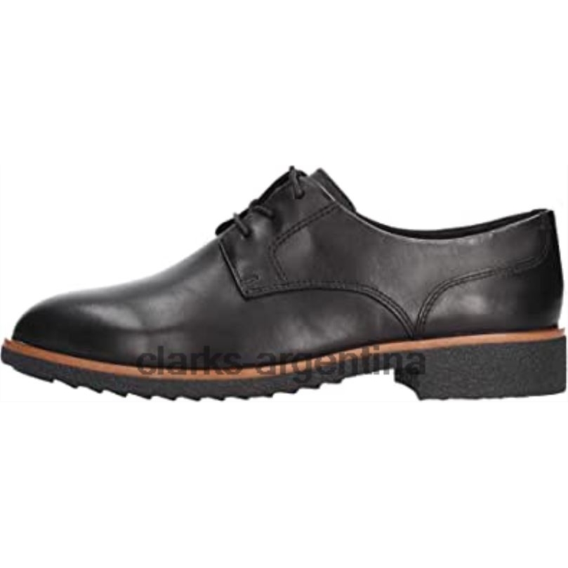 Clarks mujer 2FZPZ2313 zapatos clarks griff lane derby negros para mujer cuero negro cuero negro