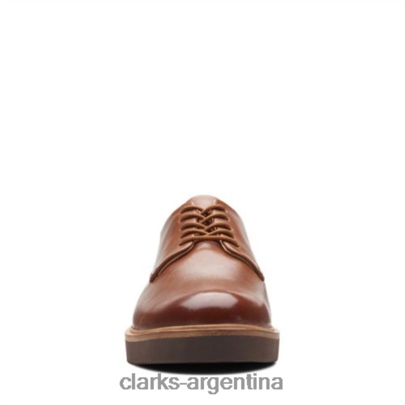 Clarks mujer 2FZPZ3864 clarks glickly derby de cuero tostado oscuro cuero bronceado oscuro