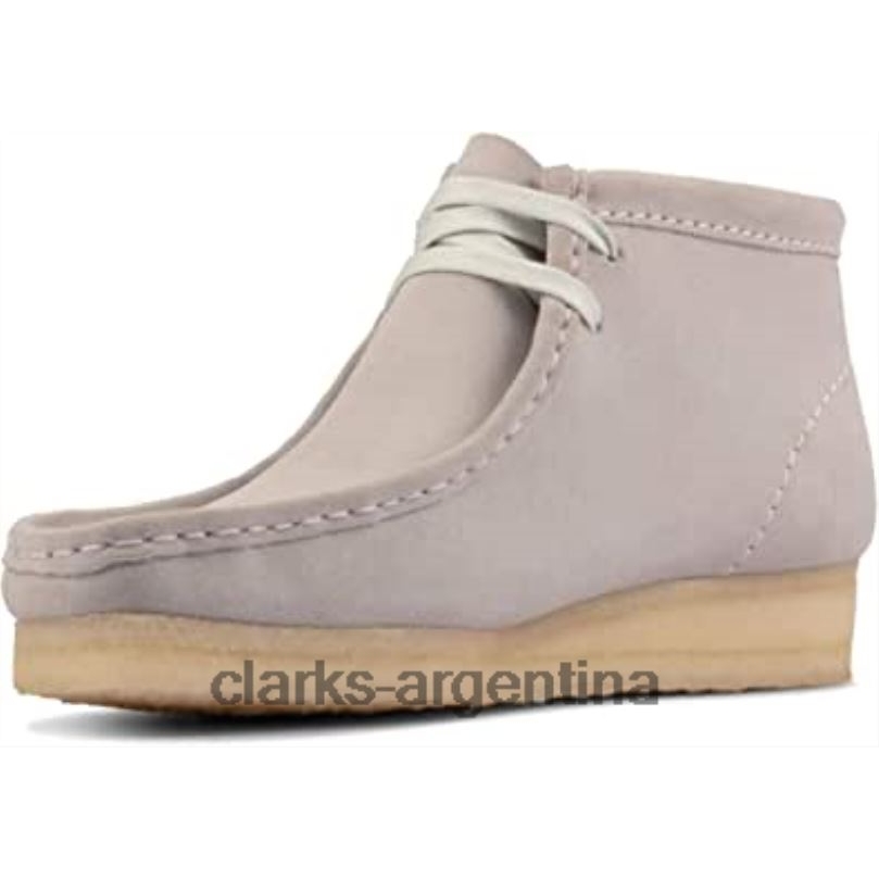 Clarks mujer 2FZPZ633 Clarks Wallabee Derby de ante azul gris para mujer gamuza gris azul