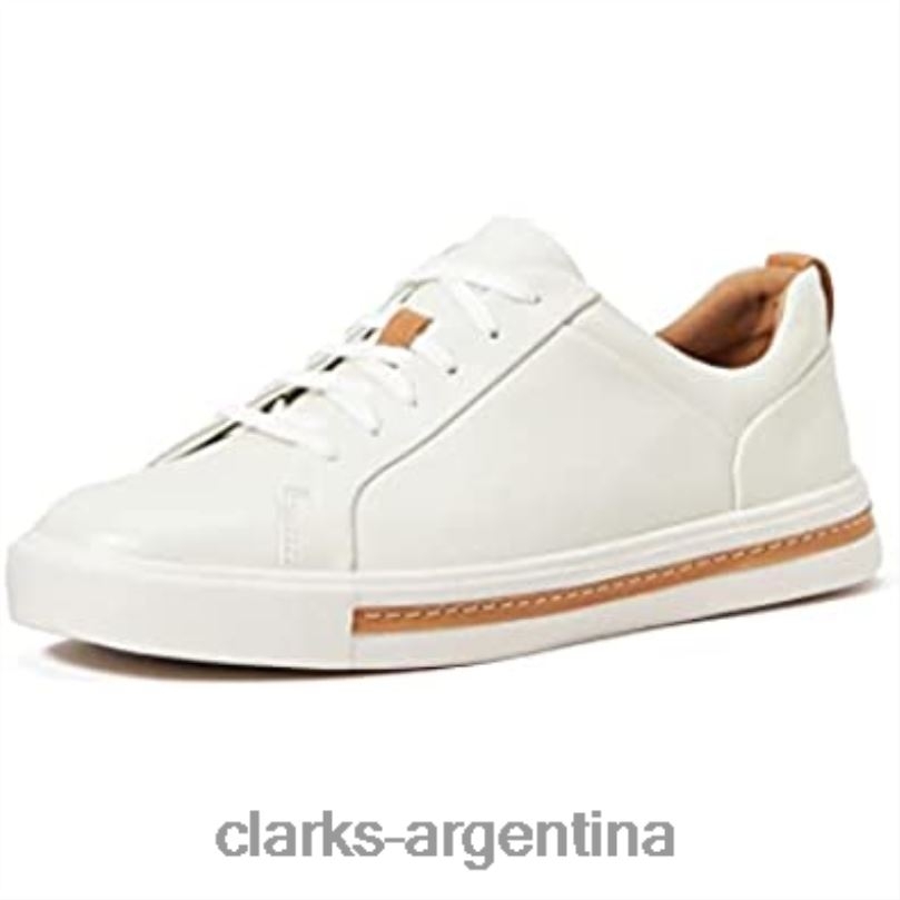 Clarks mujer 2FZPZ785 zapatos derby de encaje clarks un maui de cuero blanco blanco para mujer cuero blanco blanco