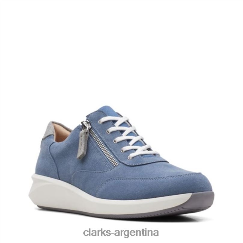 Clarks mujer 2FZPZ5095 un rio zip ante azul denim clarks ante azul denim gamuza azul denim