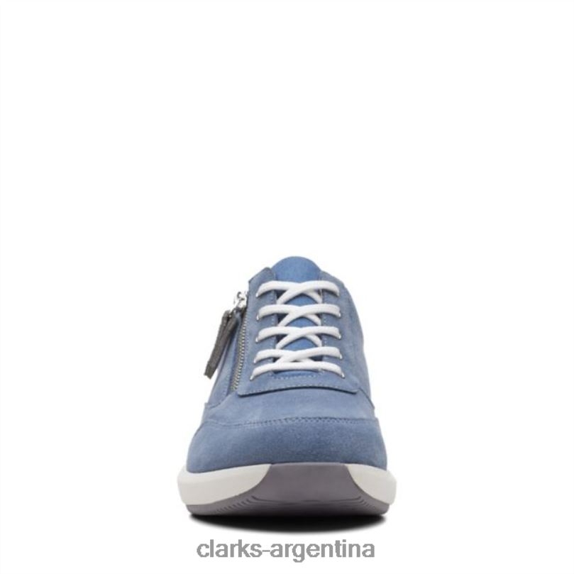 Clarks mujer 2FZPZ5095 un rio zip ante azul denim clarks ante azul denim gamuza azul denim