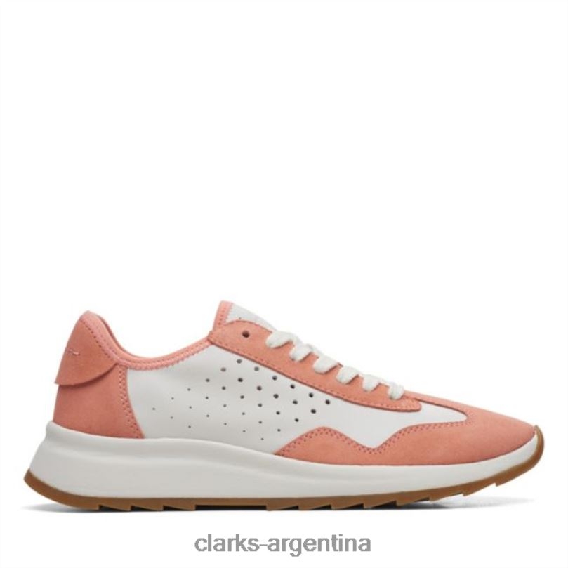 Clarks mujer 2FZPZ5199 dash lite encaje coral/blanco clarks coral/blanco coral/blanco