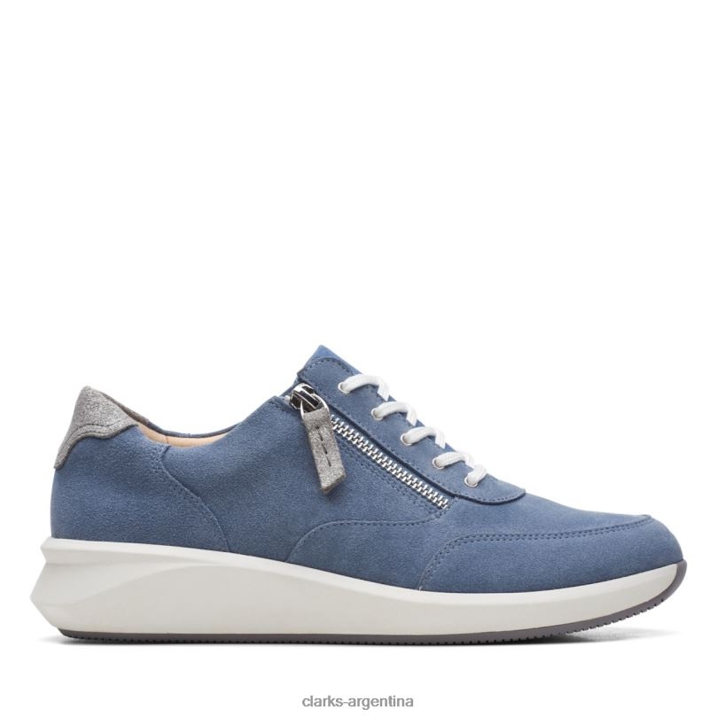 Clarks mujer 2FZPZ5984 ante azul denim clarks un rio zip ante azul denim gamuza azul denim