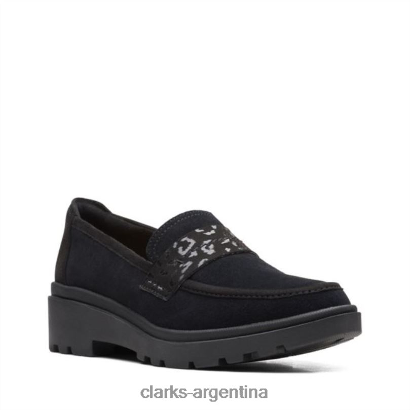 Clarks mujer 2FZPZ6020 gamuza negra calla facilidad clarks de gamuza negra ante negro