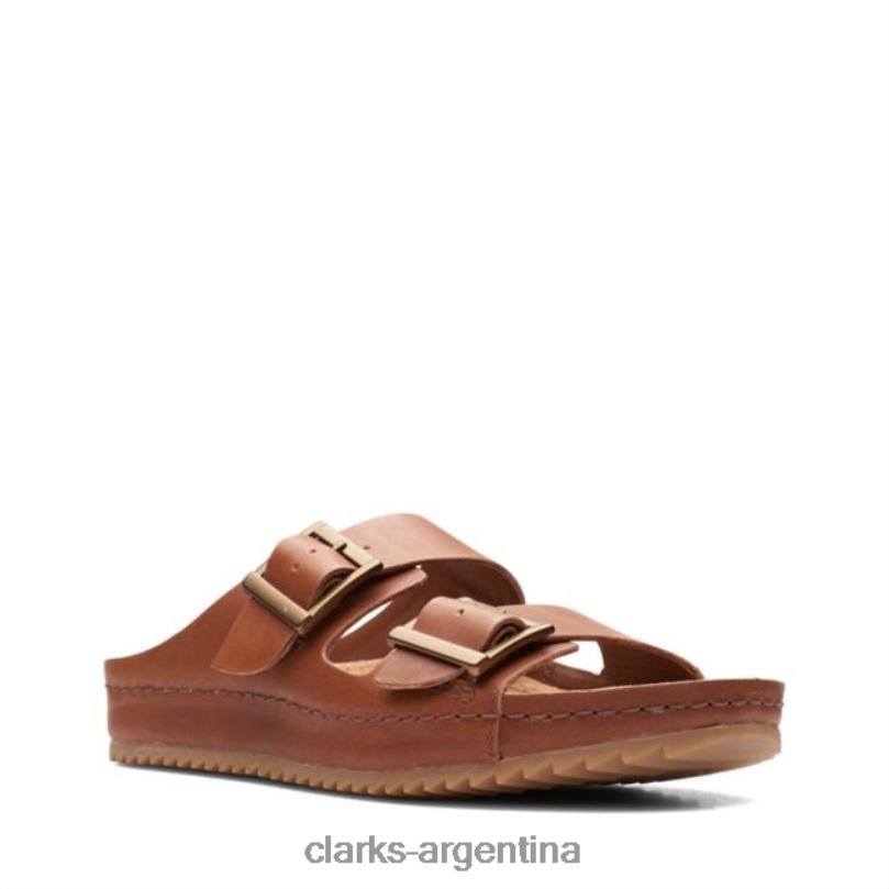 Clarks mujer 2FZPZ6031 brookleigh sun cuero tostado oscuro clarks cuero tostado oscuro cuero bronceado oscuro