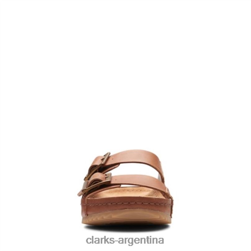 Clarks mujer 2FZPZ6031 brookleigh sun cuero tostado oscuro clarks cuero tostado oscuro cuero bronceado oscuro