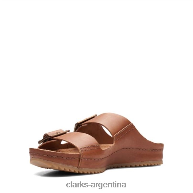 Clarks mujer 2FZPZ6031 brookleigh sun cuero tostado oscuro clarks cuero tostado oscuro cuero bronceado oscuro